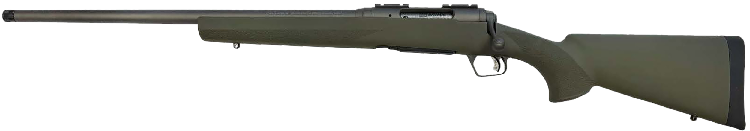 Savage 110 Trail Hunter 300 Winchester Magnum 24 Inch 3+1 Green Hogue OverMolded Left Hand