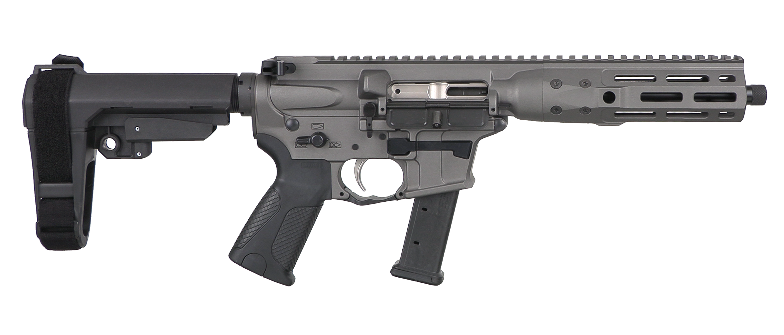 LWRC IC-9 9mm Luger 8.5in Threaded 27-Round Tungsten Grey Semi Auto Pistol