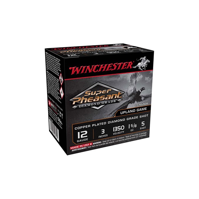 Winchester, Super Pheasant Diamond Grade, 12 Gauge, Shot Size 5 Lead Shot, 711 Grain, 25 Rounds