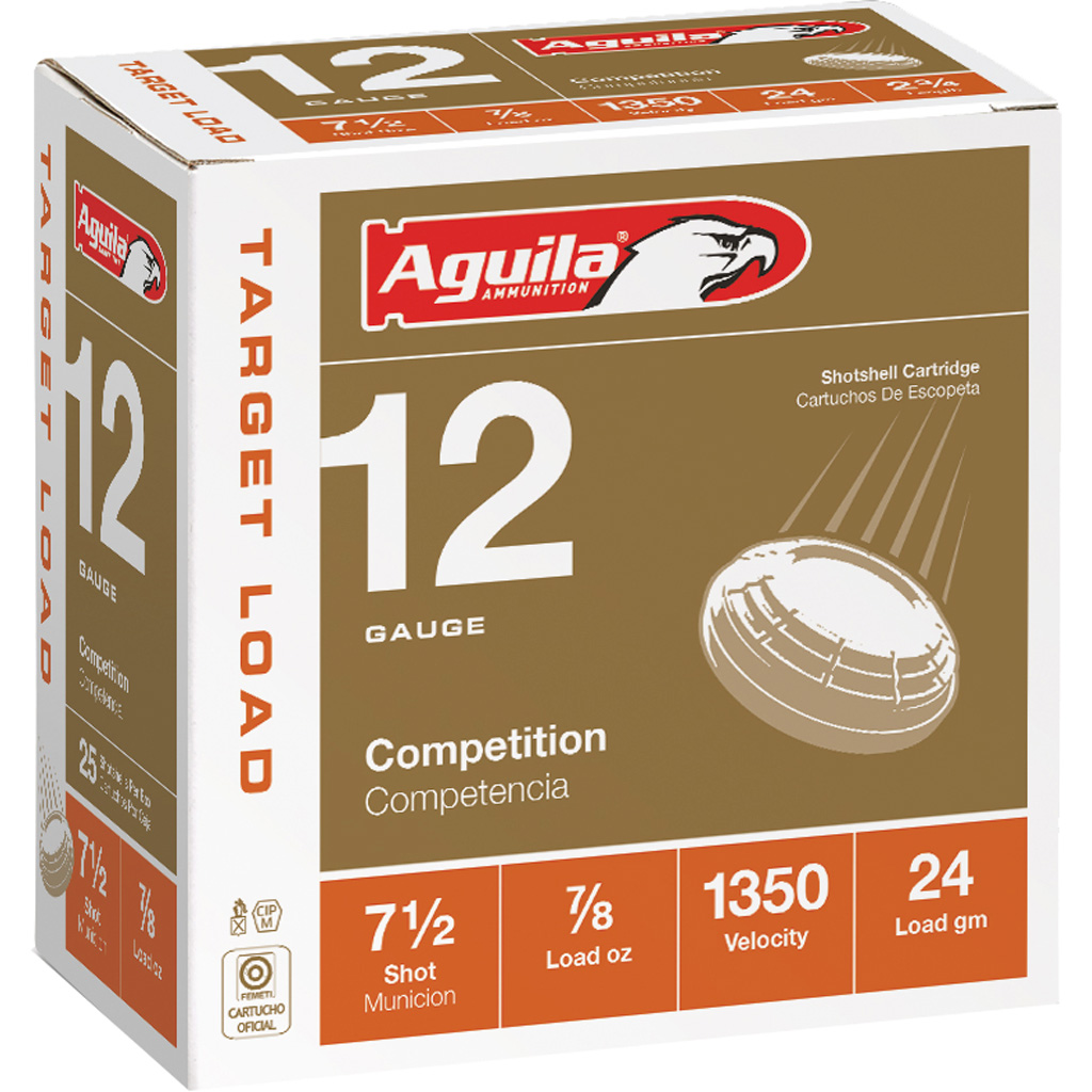 Aguila, Target Shotgun Load, 12 Gauge, Lead Shot, 7/8 oz, 25 Rounds
