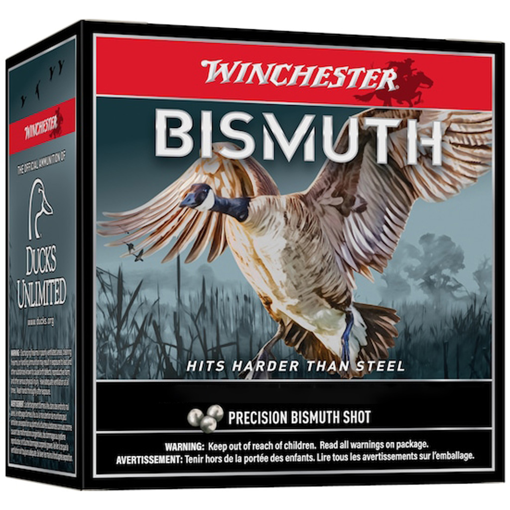 Winchester Bismuth Shotgun Load 12 Gauge 3 Inch 1 3/8 Ounce 4 Shot 25 Rounds