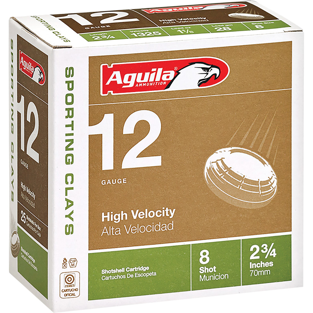 Aguila High Velocity Target Shotgun Load 12 Gauge Lead 1 1/8 oz 25 Rounds