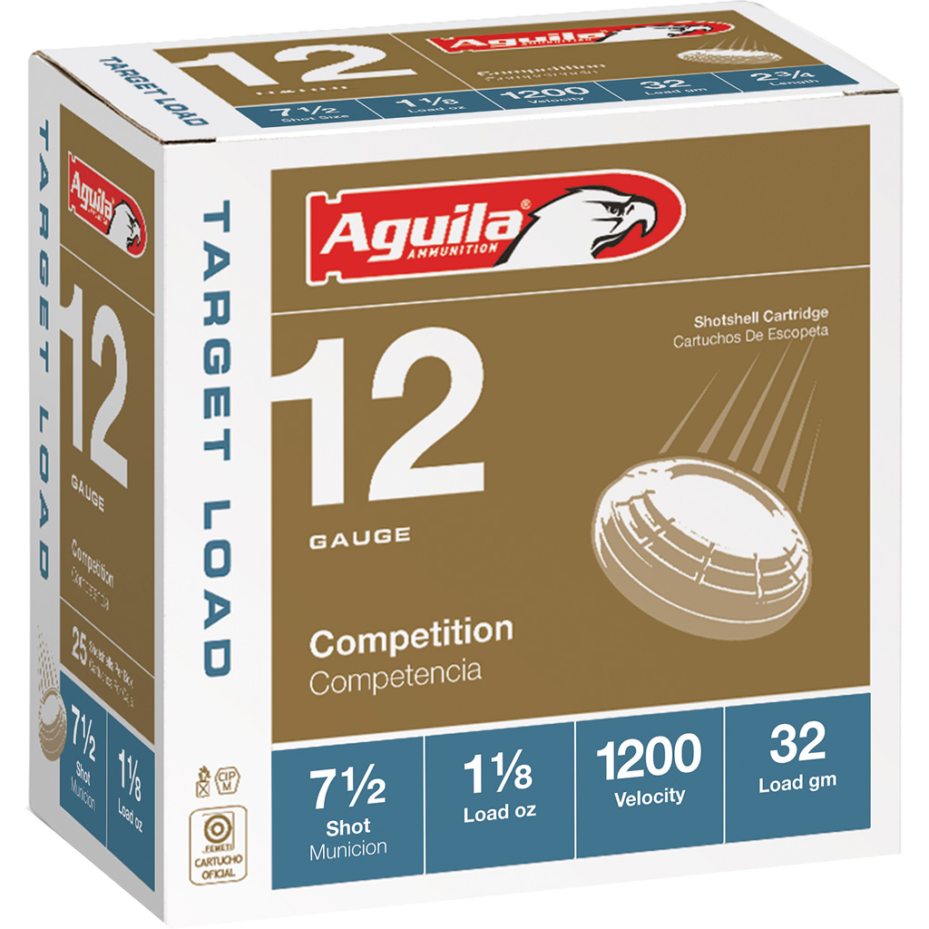 Aguila Target Shotgun Load 12 Gauge One and One Eighth Ounce Heavy Seven Point Five Shot 25 Rounds
