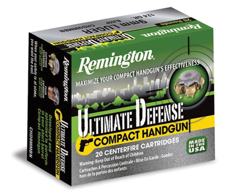 Remington Ammo Ultimate Defense Compact 380 Auto Brass Jacketed Hollow Point 102 Grain 20 Rounds