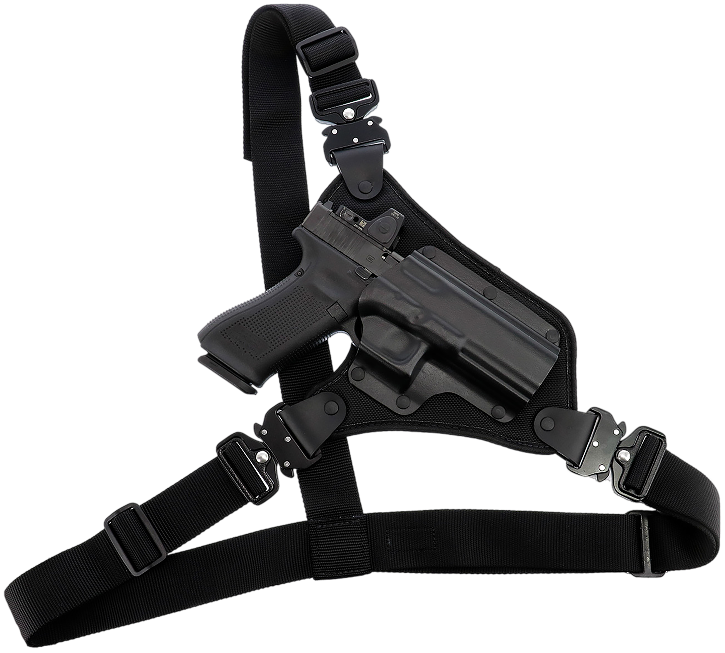 Galco HR166B High Ready Chest Holster Fits Chest Up To 58" Black Kydex/Nylon Fits Ruger .357 Blackhawk 5.50" Right Hand