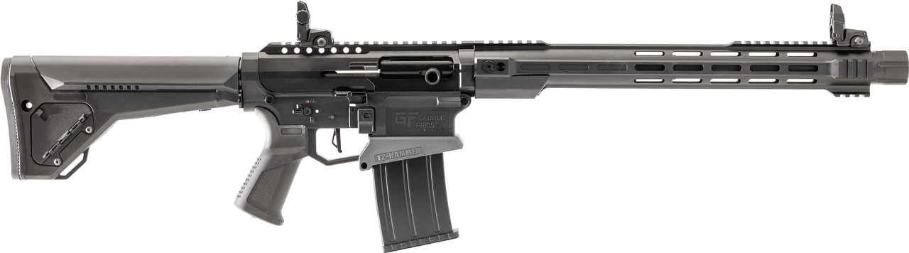 Gforce Arms GF12HMRB MKX3 12-Hammer 12 Gauge Semi-Auto 3" 5+1 18.50" Black Steel Barrel, Black Anodized Aluminum Receiver, Fixed Synthetic Stock