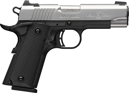 Browning 1911-380 .380 ACP 3.63 in 8+1 Satin Stainless Steel Matte Aluminum Frame