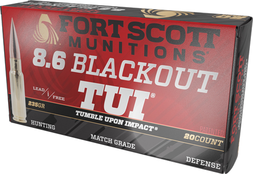 Fort Scott Munitions 8.6 Blackout Rifle Ammo - 235gr | 20rd Box