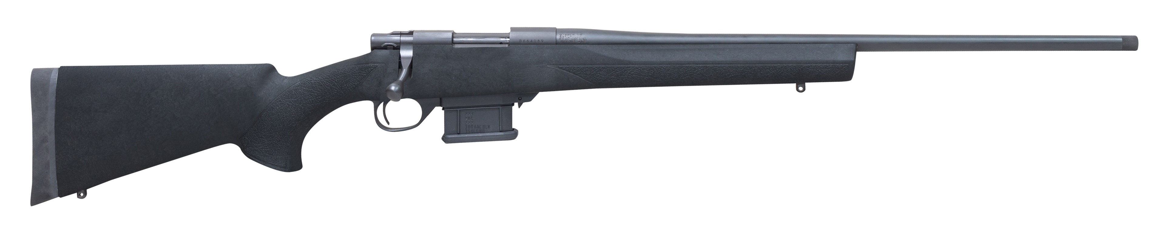 Howa HMA65GBHBY 1500 Mini Action Youth 6.5 Grendel 20" Black Heavy Threaded Barrel, Black Drilled & Tapped Steel Receiver, Fixed HTI Black Synthetic Stock