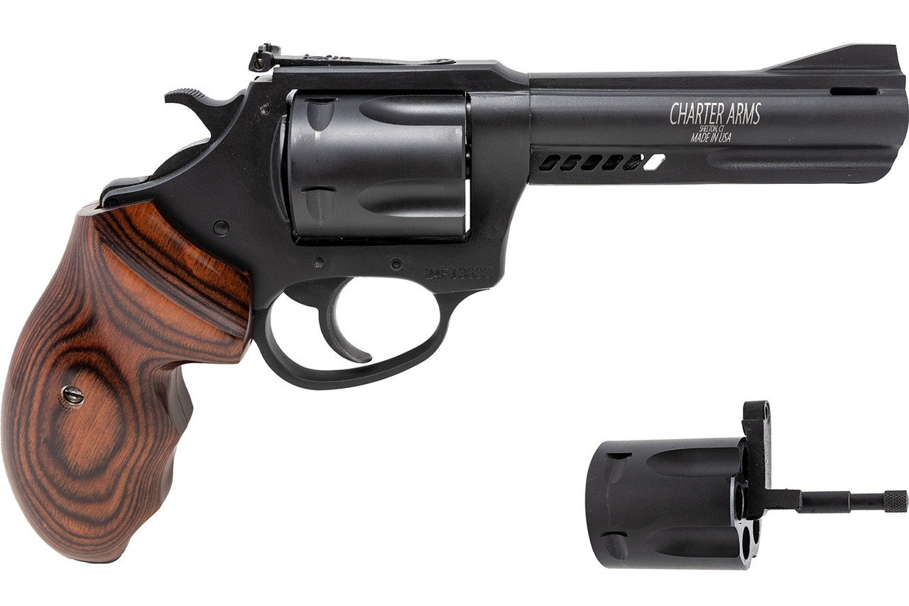 Charter Arms Double Dog Revolver 357 Magnum 9mm 4.2 Inch 5 Rounds Walnut Finish