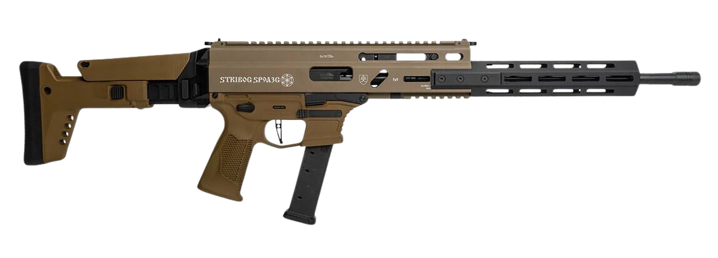 Global Ordnance Grand Power Stribog SP9A3G 9mm Luger 16" 30rd Flat Dark Earth