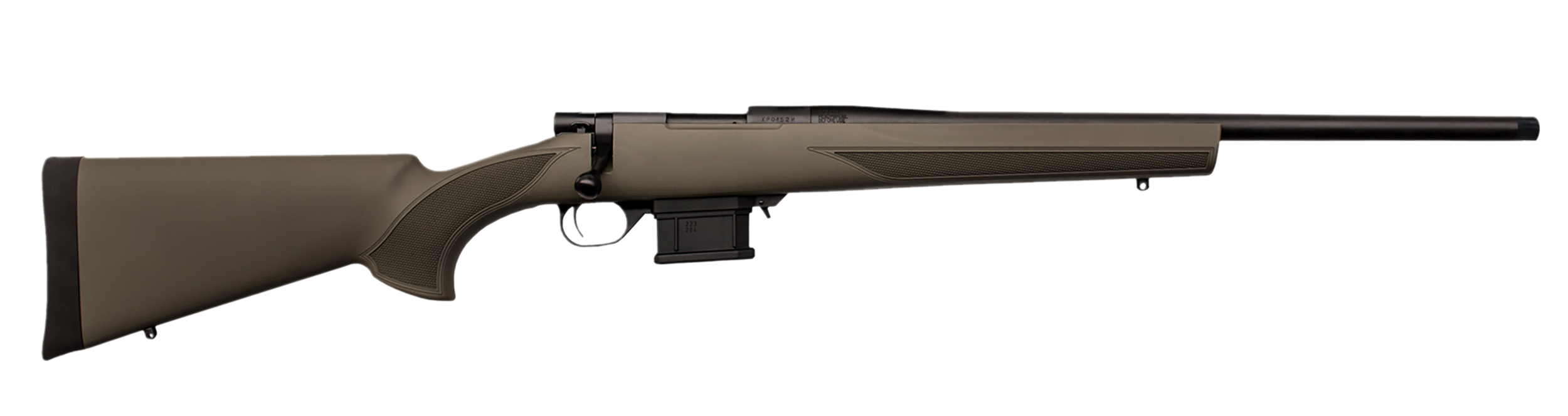 Howa HMA6ARCGHBY 1500 Mini Action Youth 6mm ARC 20" Black Heavy Threaded Barrel, Black Drilled & Tapped Steel Receiver, Fixed HTI Green Synthetic Stock