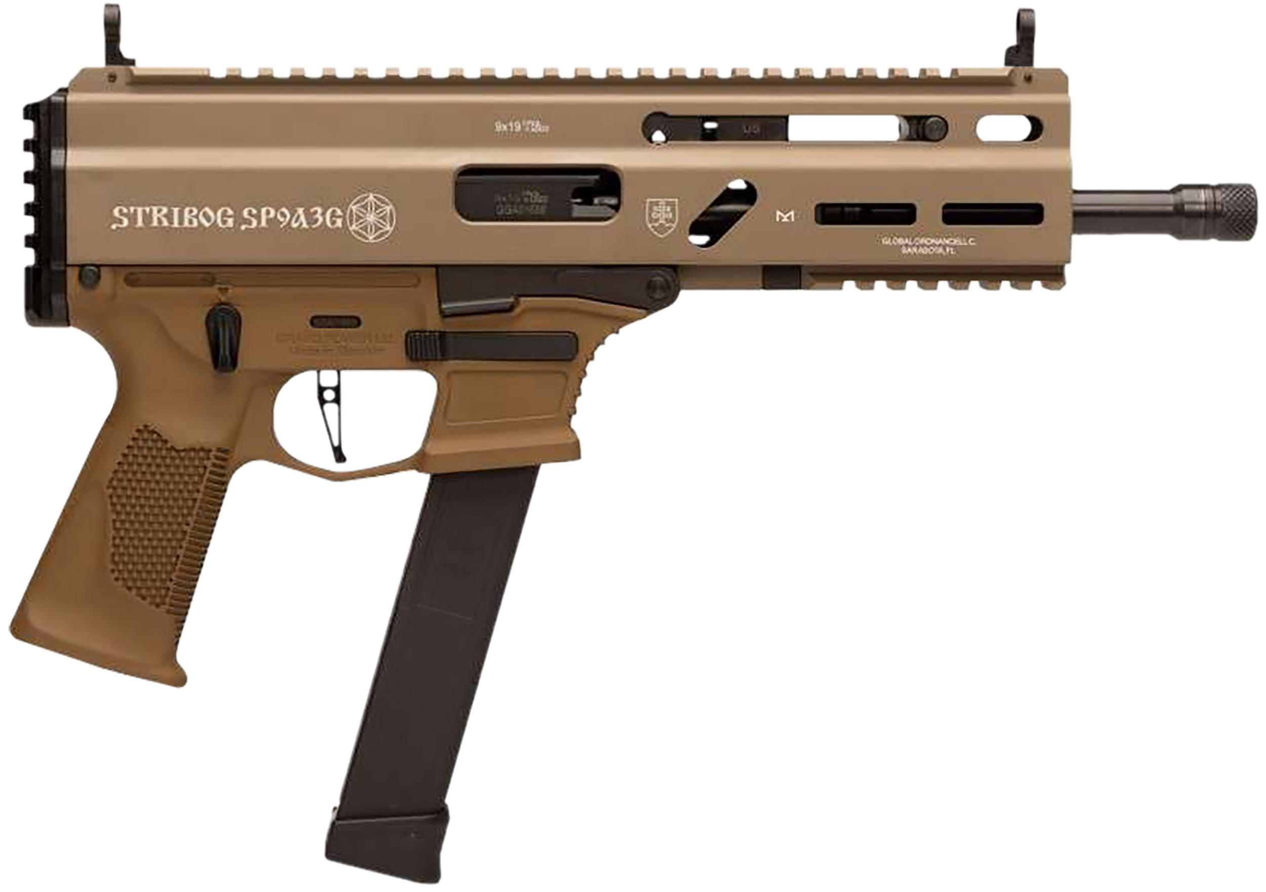 Global Ordnance Grand Power SP9A3 9mm Luger 16" 30+1 Flat Dark Earth