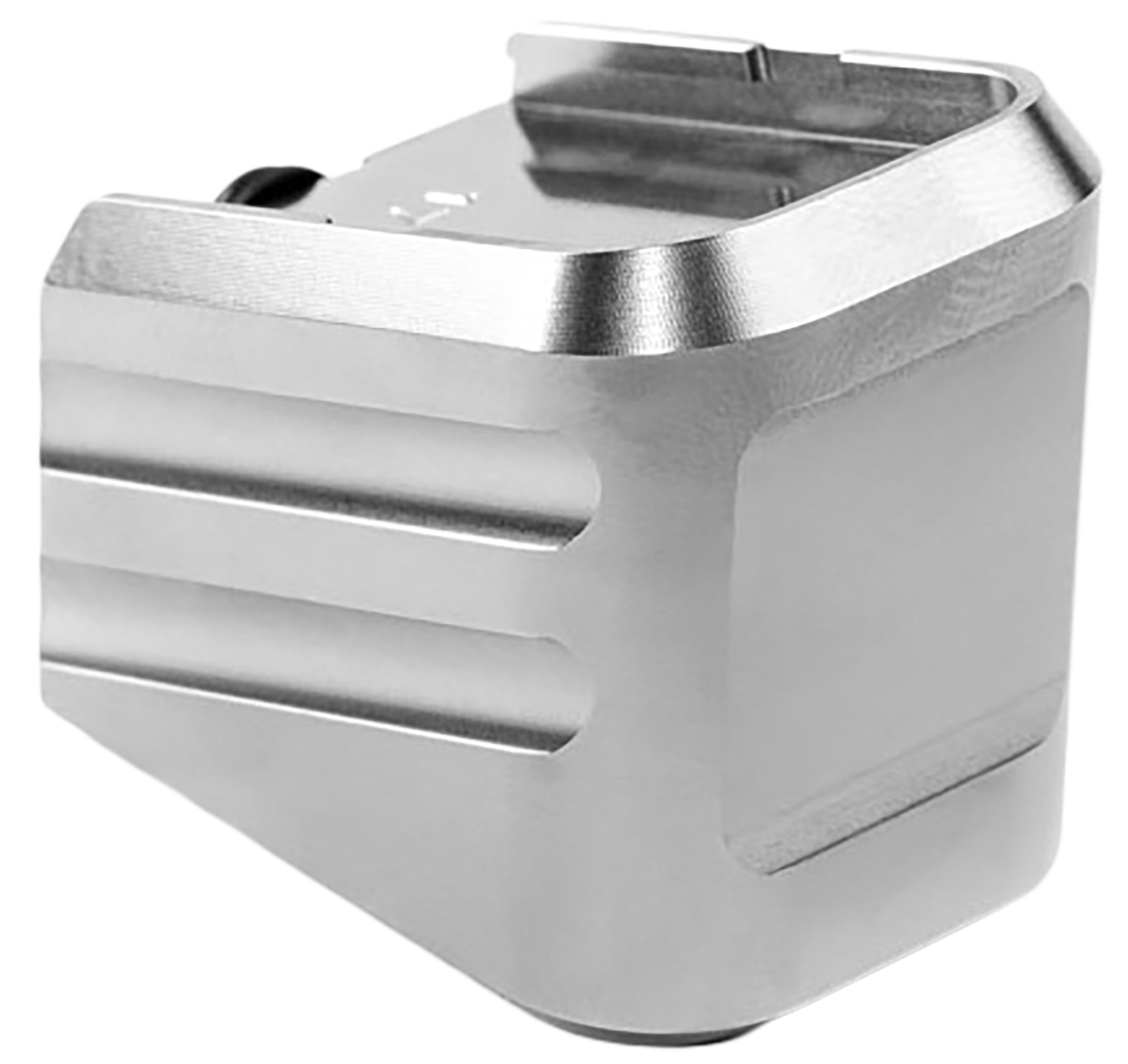Cross Armory CRG+0MEG19SV Magazine Extension Fits Glock 19 23 32 Gen 1-5 Silver Aluminum