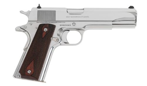 Colt 1911 Government 45 ACP 5" 8rd Bright Stainless Pistol
