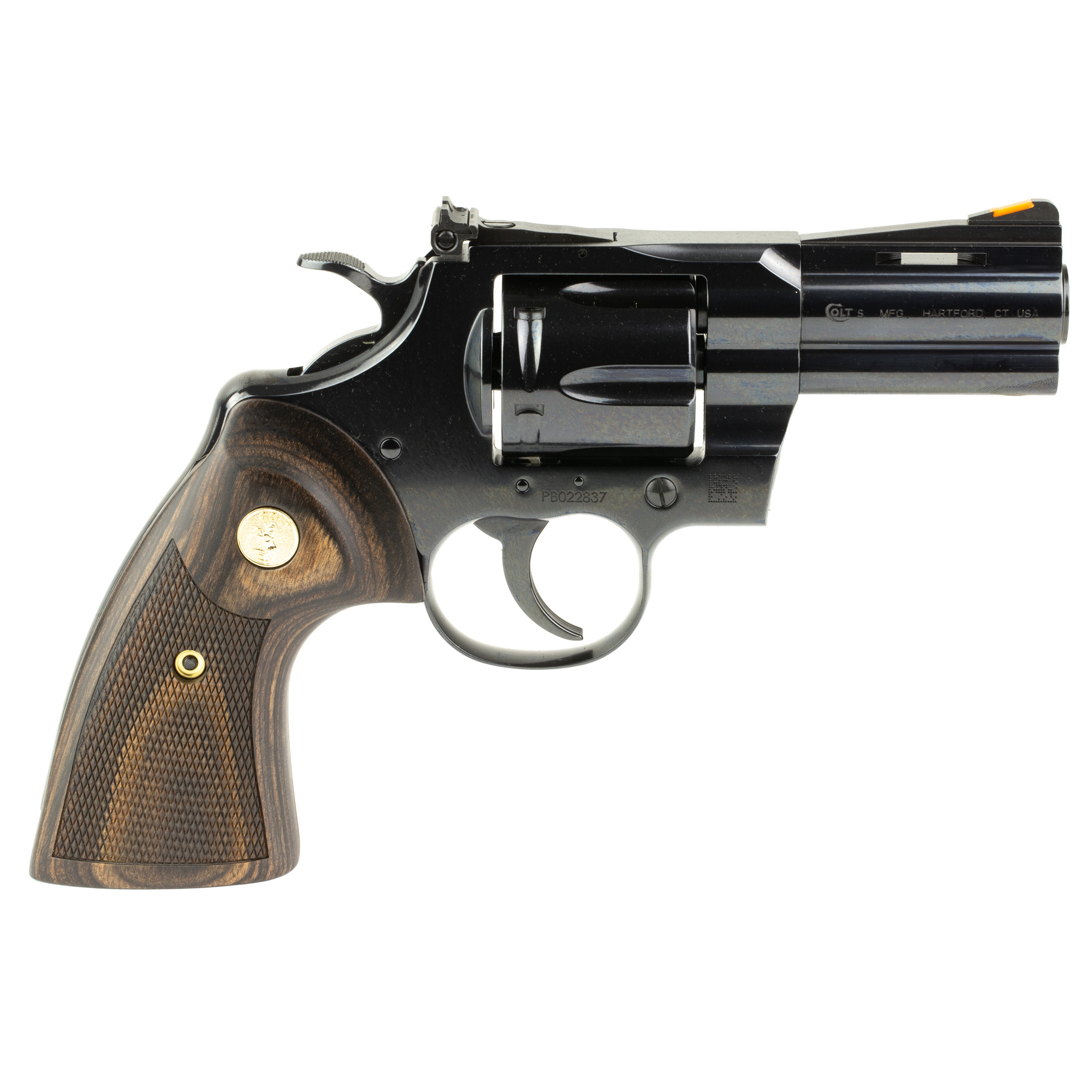 Colt Python 357 Magnum 3 inch 6 Round Blued Steel Frame Wood Grips