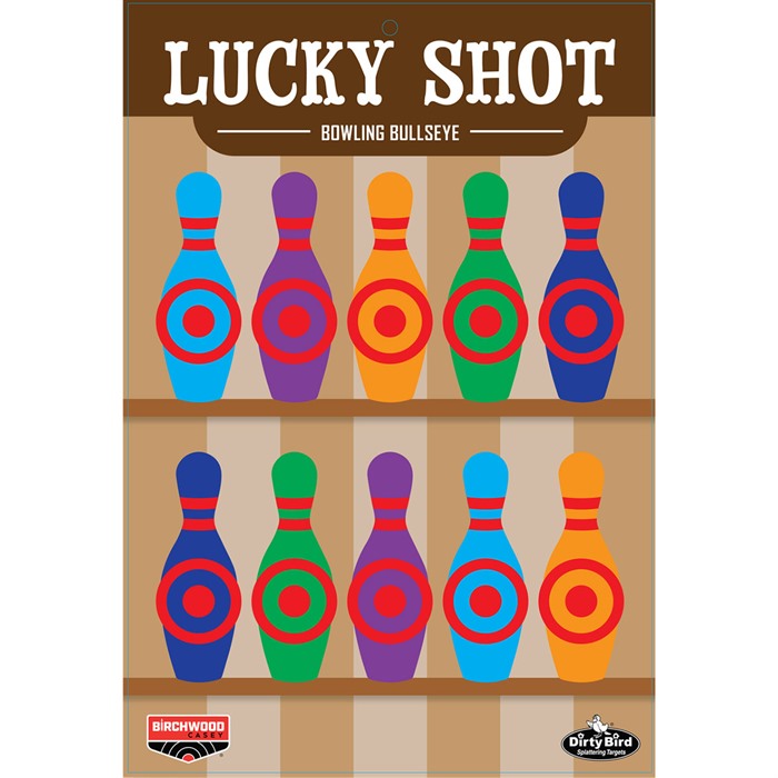 Birchwood Casey BC-35773 Dirty Bird Target Lucky Shot Bowling Pins 12" x 18" 6 Pack