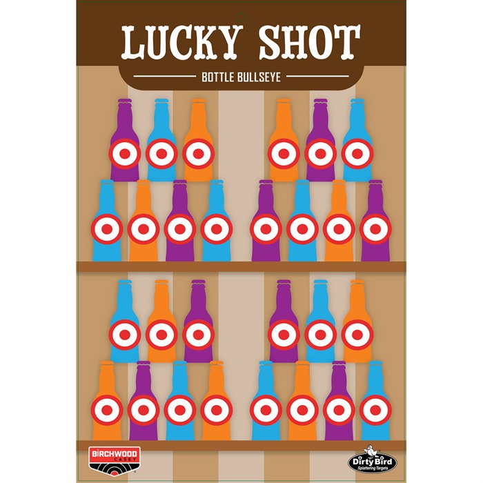 Birchwood Casey BC-35772 Dirty Bird Target Lucky Shot Bottles 12" x 18" 6 Pack