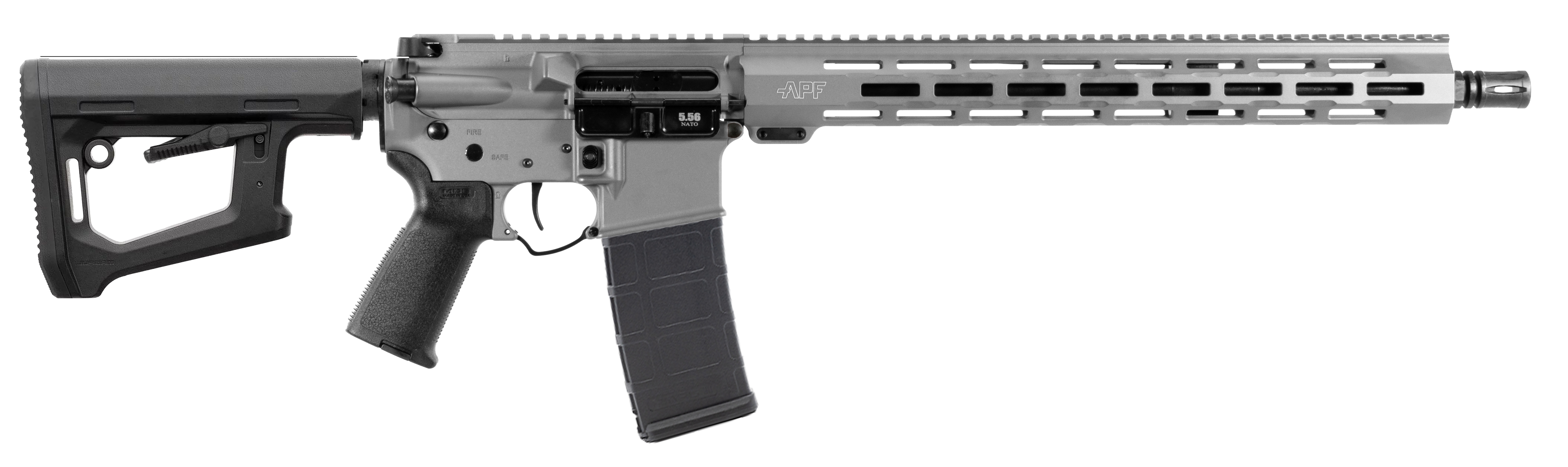 Alex Pro Firearms APF Fury 5.56 NATO 16in 30 Rounds Bull Shark Gray Cerakote