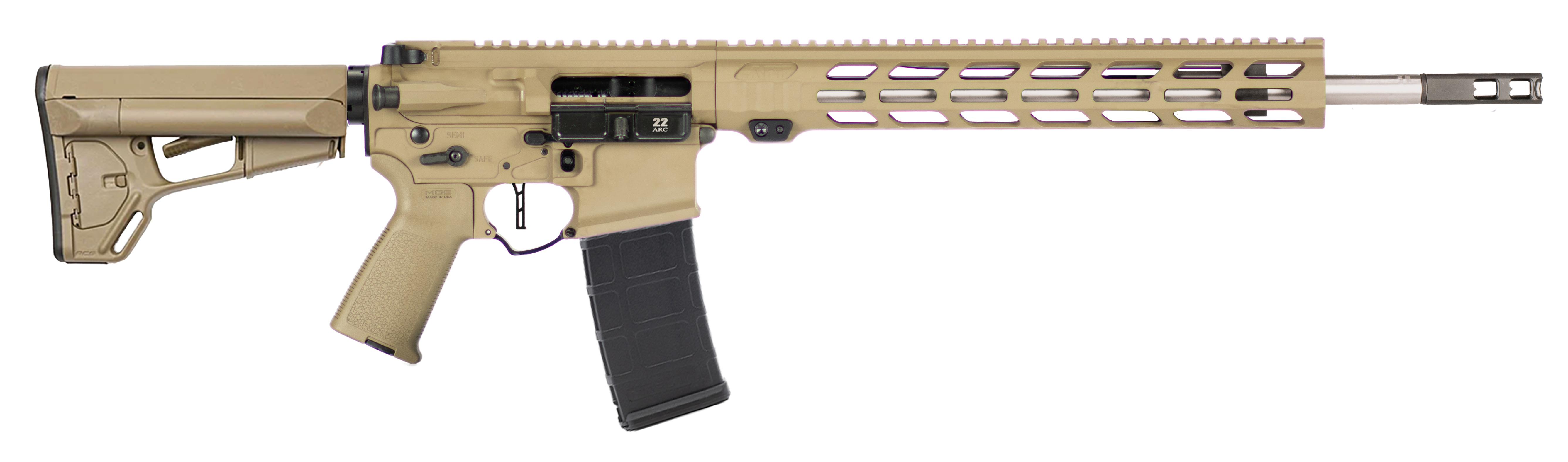 Alex Pro Firearms Apf Dmr 22arc 18in 22 Arc 18in Magpul FDE Cerakote