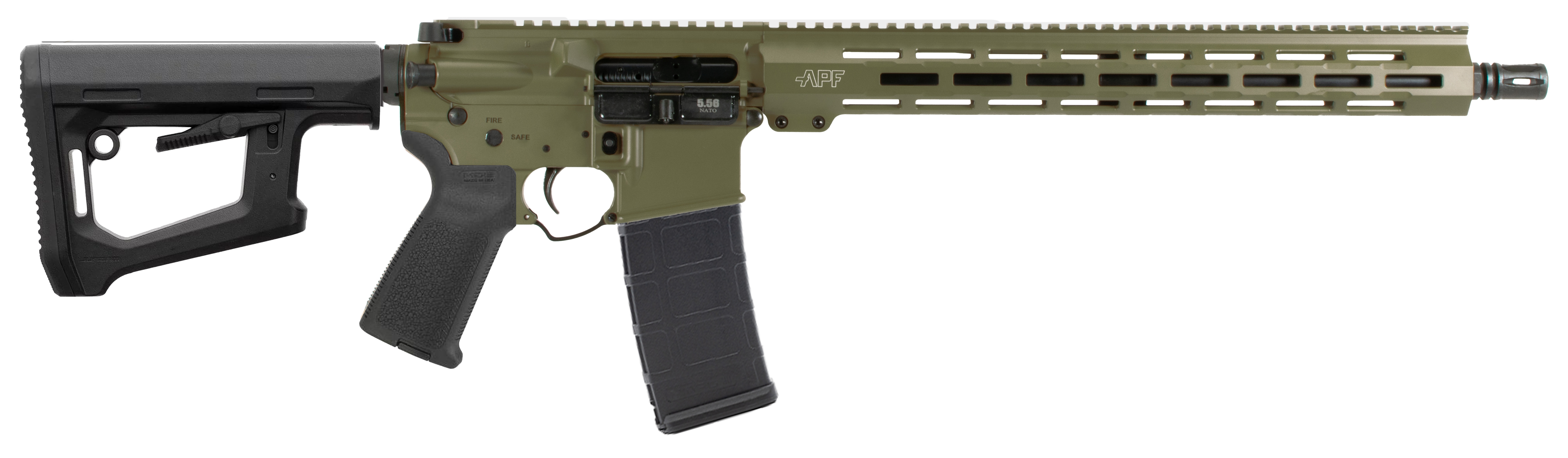 Alex Pro Firearms Apf 5.56 NATO Fury 16in 5.56x45mm 1:7 Twist ODG Cerakote