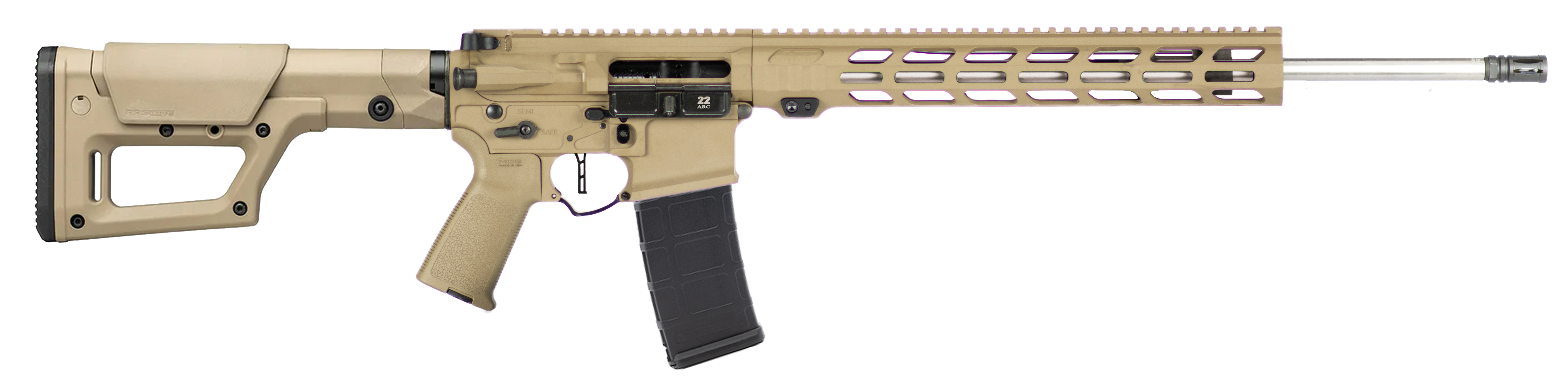 Alex Pro Firearms APF Varmint 22 Arc 18in 22 Magpul PRS Lite FDE Cerakote