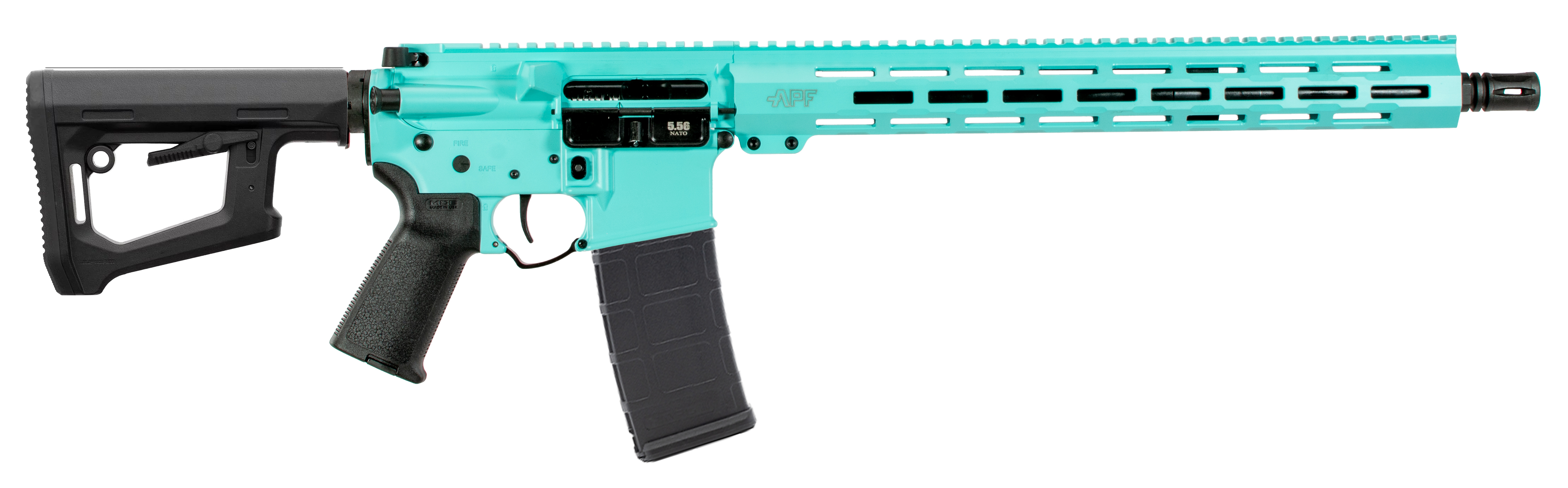 Alex Pro Firearms APF Fury 5.56 NATO 16in 30rd Robbins Egg Blue Cerakote