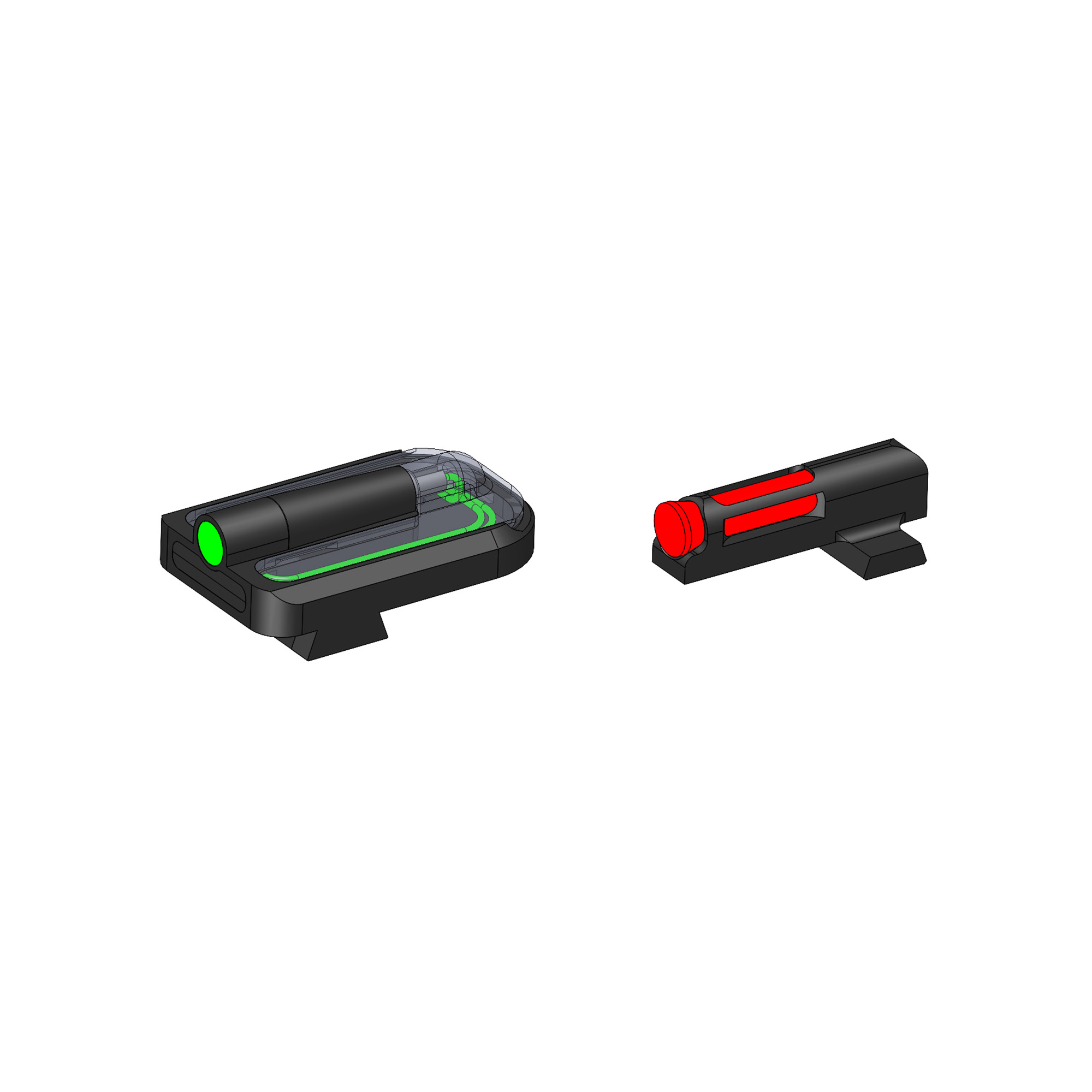 HIVIZ FastDot H3 Red Green Tritium Fiber Optic Sight Hellcat