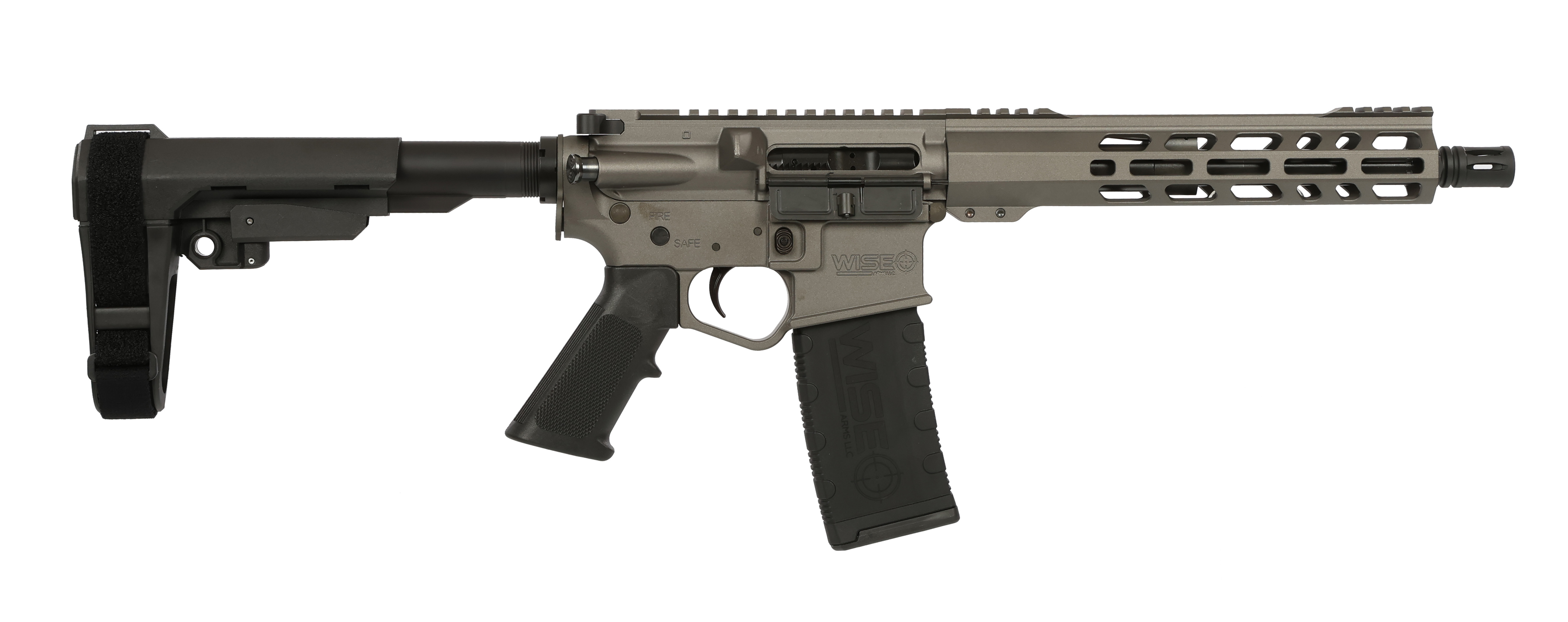 Wise Arms WA-15B 5.56x45mm NATO 10.5 Inch Barrel Semi-Automatic Pistol Tungsten