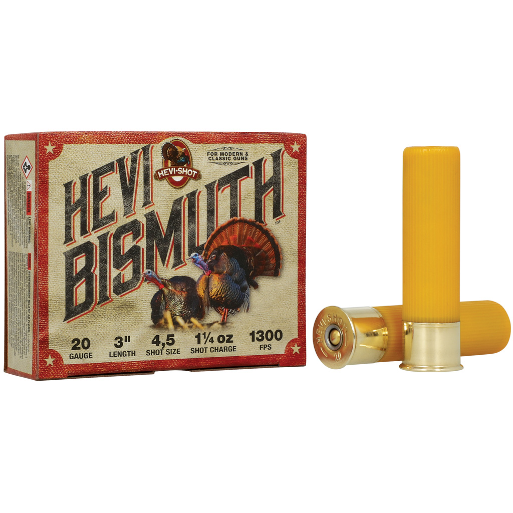 Hevi-Shot Hevi Bismuth Turkey Load 20 ga. 3 in. 1 1/4 oz. 4 & 5 Shot 5 rd.