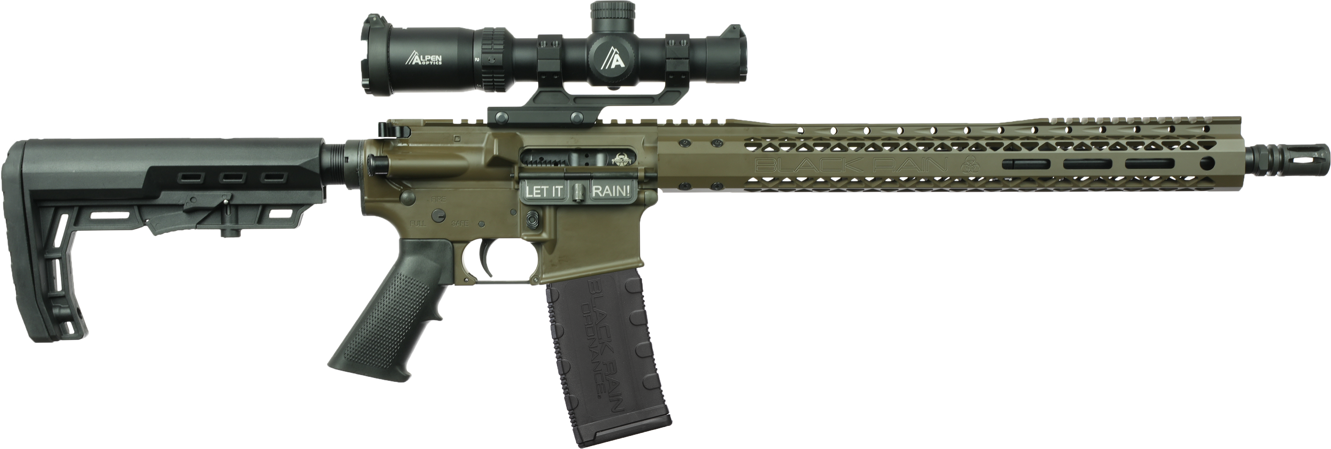 Black Rain Ordnance BROROTROPT01  w/Optic 223 Rem/5.56 NATO 16"