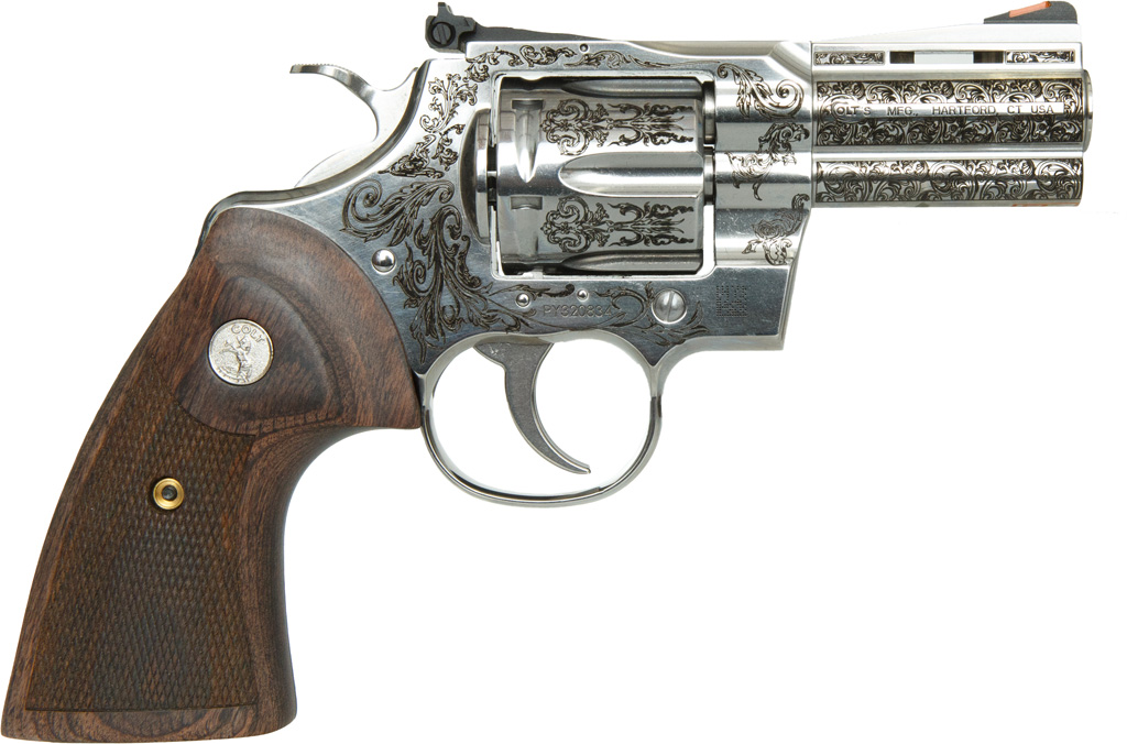 Colt Python 357 Magnum 3 in 6 rd Engraved Stainless