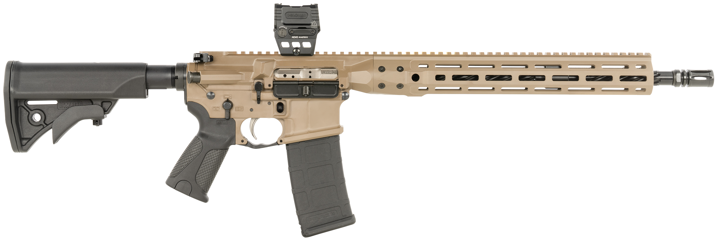 LWRC ICDIR5C K16 MLCS BT Kit 5.56x45mm NATO 16in 30rd Gray Cerakote Holosun