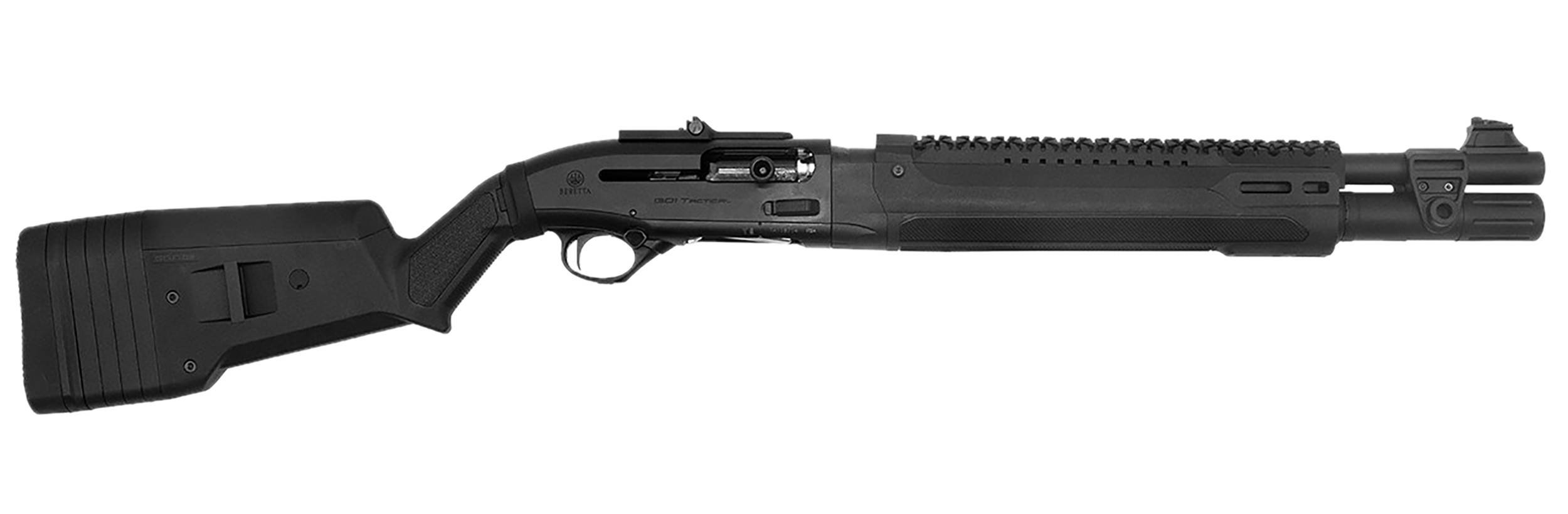 Langdon Tactical Tech LTT1301HBFRMBLK Beretta 1301 LTT  3" 7+1 Black Heat Shield Barrel, Black Optic Ready Receiver, Black Magpul Synthetic Stock, Beretta Patrol Forend, RMR Footprint