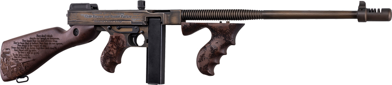 Thompson T150DC6 1927A-1 Bonnie & Clyde .45 Cal 50+1 18" Finned Barrel, Aluminum Receiver Fixed Stock