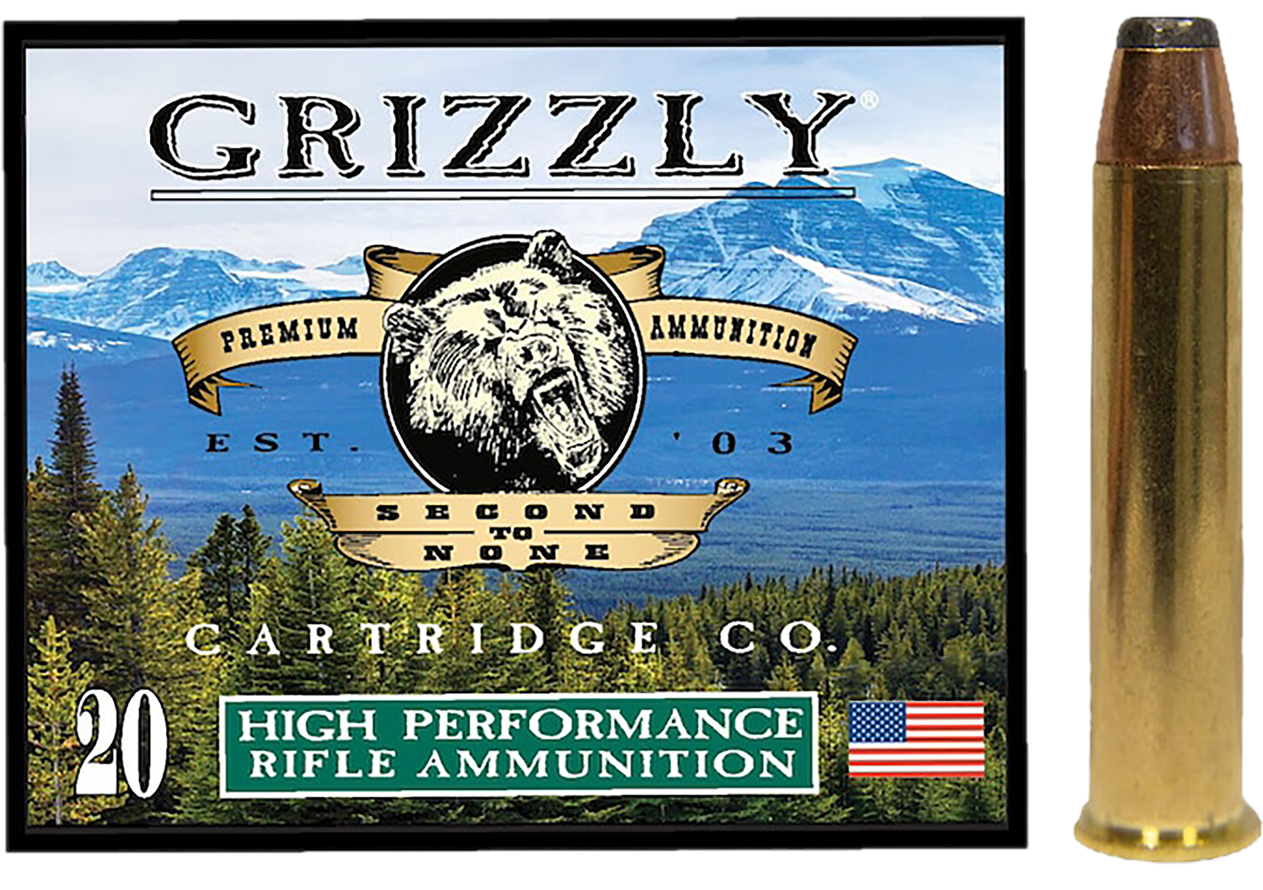 Grizzly Ammo GC45/70+P2   45-70 300gr Jacketed Hollow Point 20 Per Box/10 Case