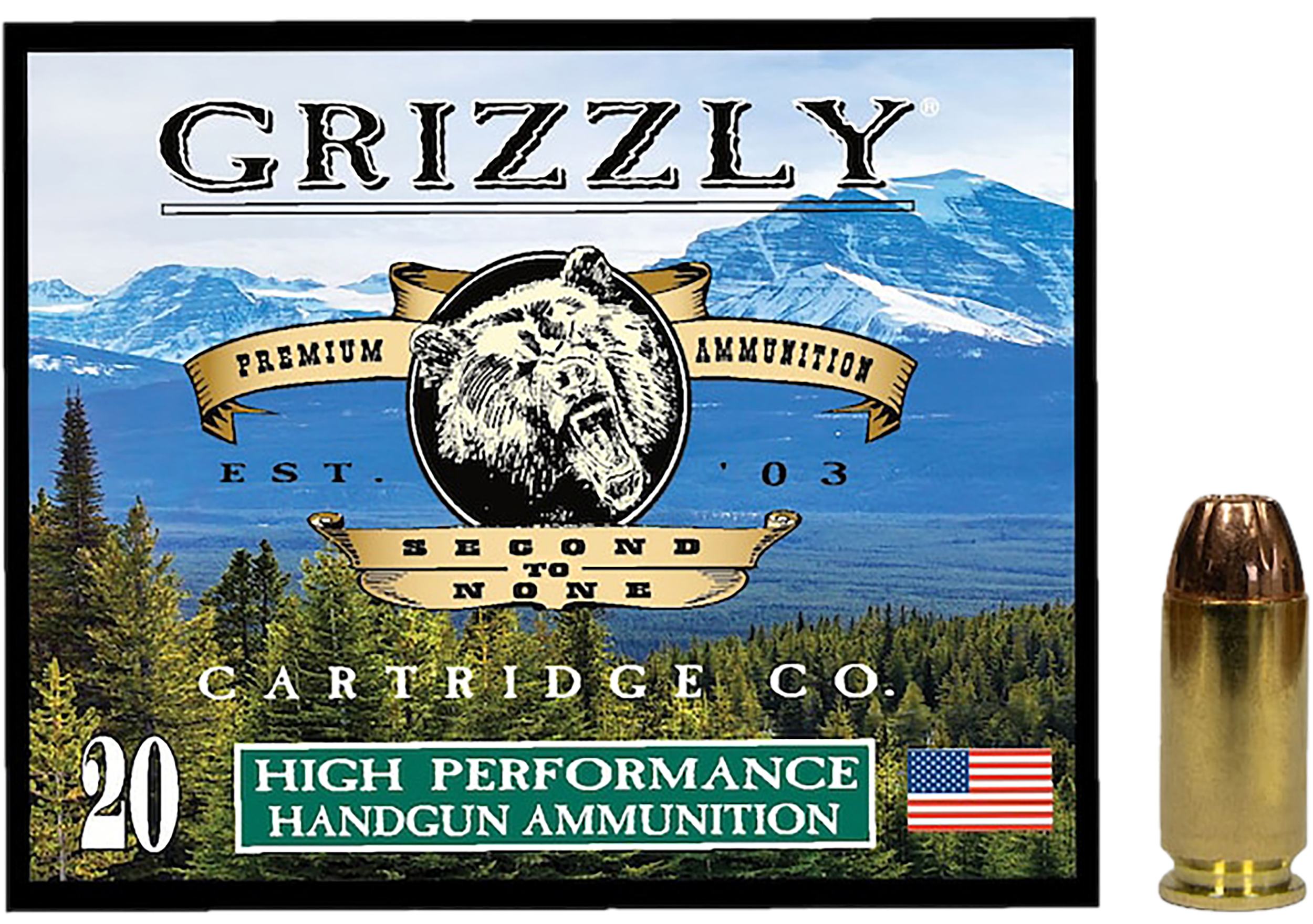 Grizzly Ammo GC4SW1   40S&W 200gr Jacketed Hollow Point 20 Per Box/10 Case