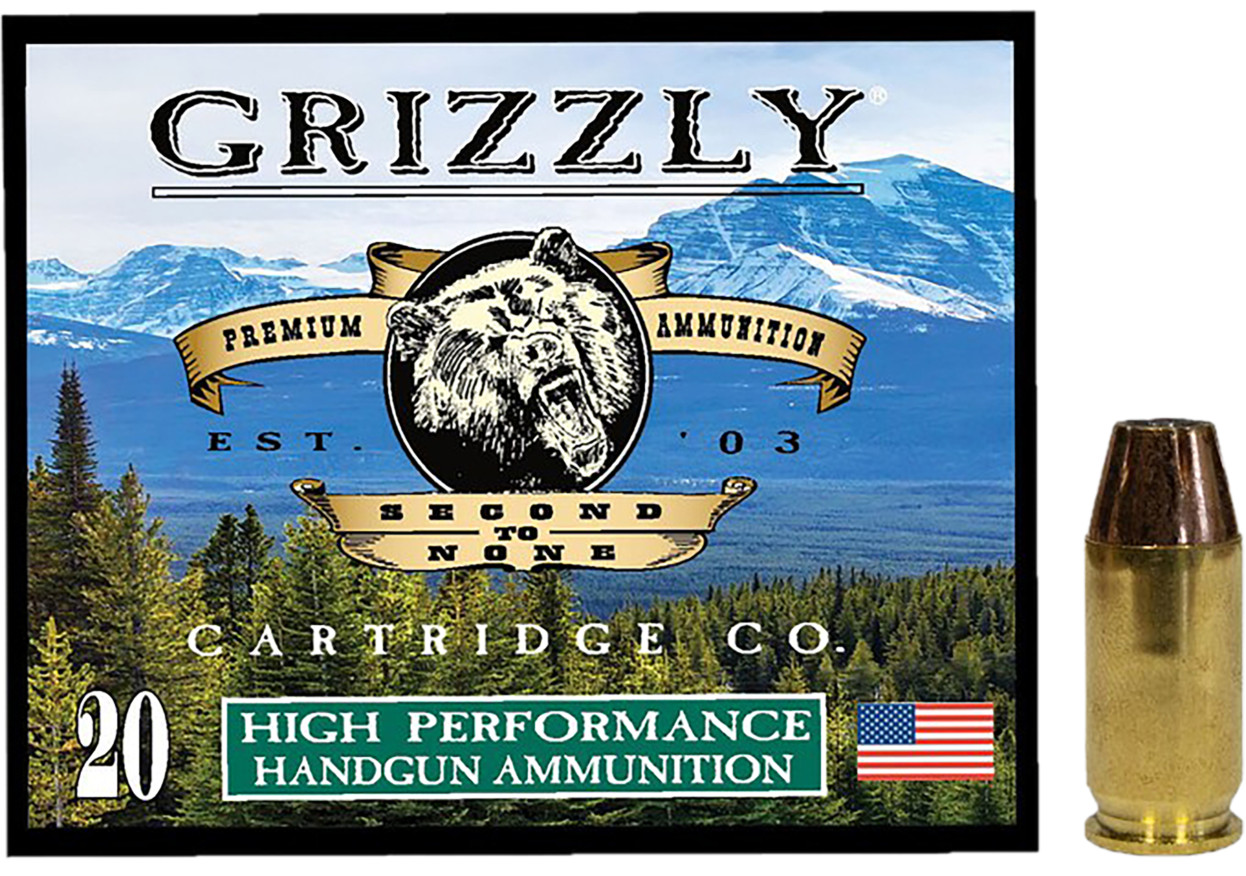 Grizzly Ammo GC45A2   45ACP 230gr Jacketed Hollow Point 20 Per Box/10 Case