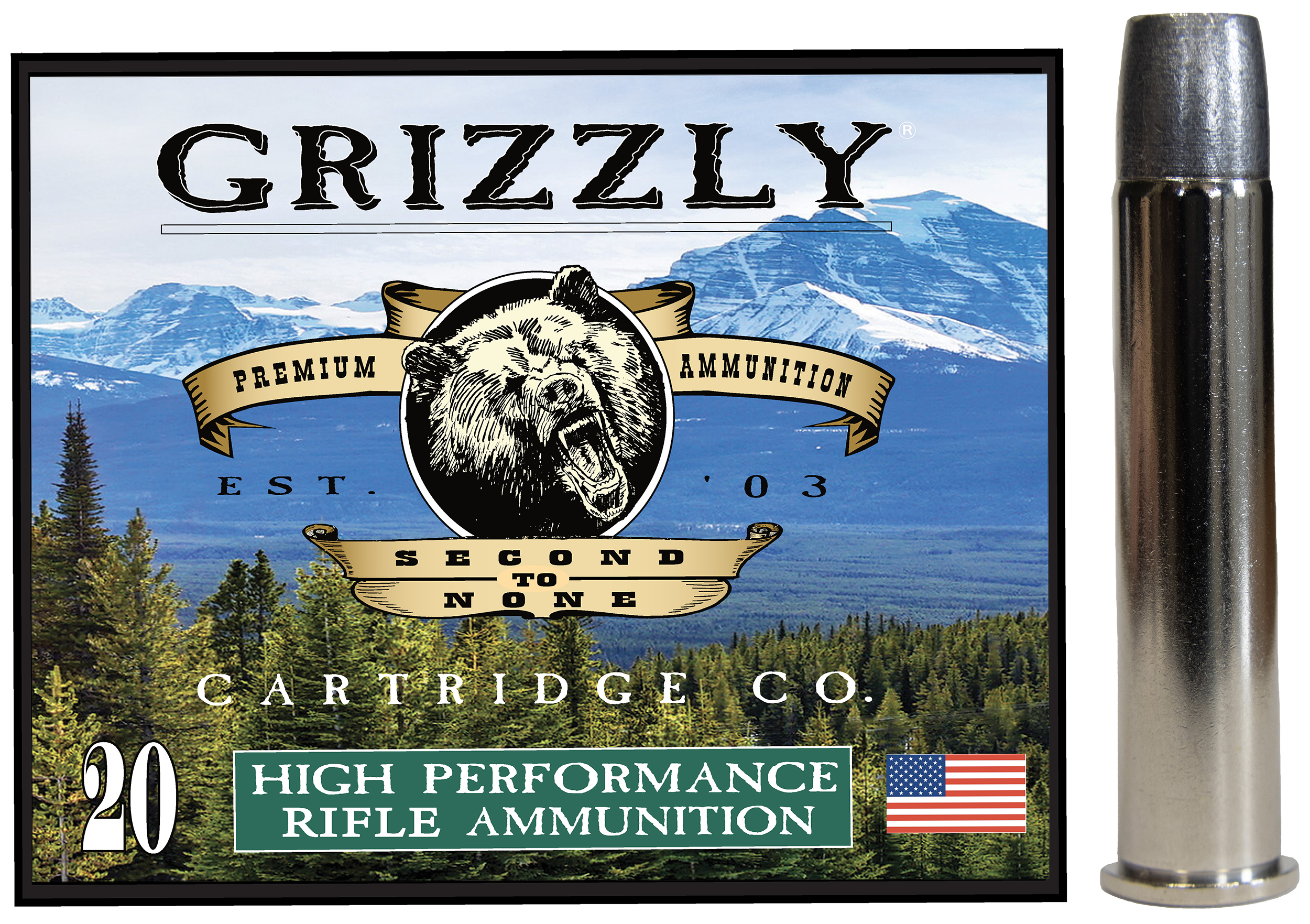 Grizzly Ammo GC45/70+P8 45-70Gov+P 460gr Wide Long Nose Gas Check 20 Per Box/10 Case