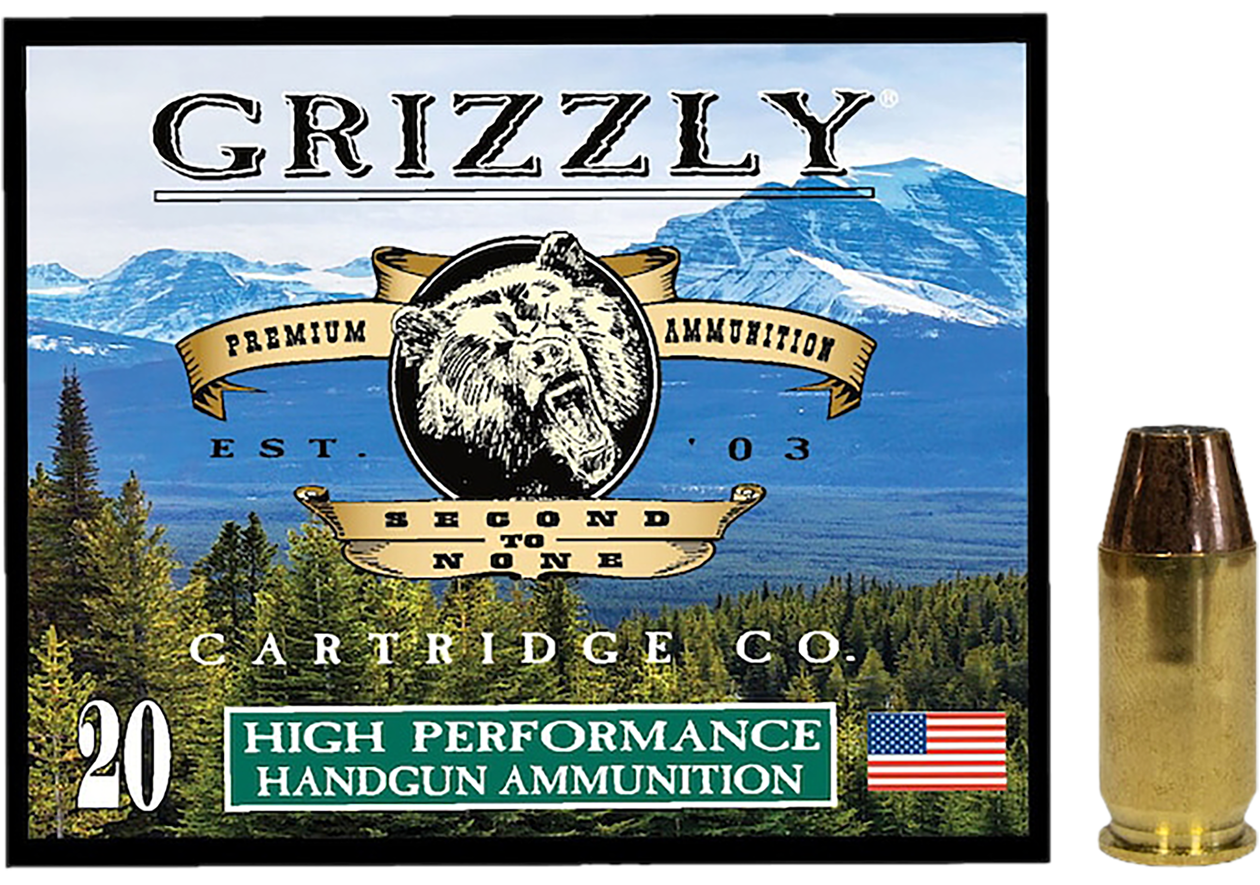 Grizzly Ammo GC45A+P8   45ACP+P 230gr Jacketed Hollow Point 20 Per Box/10 Case
