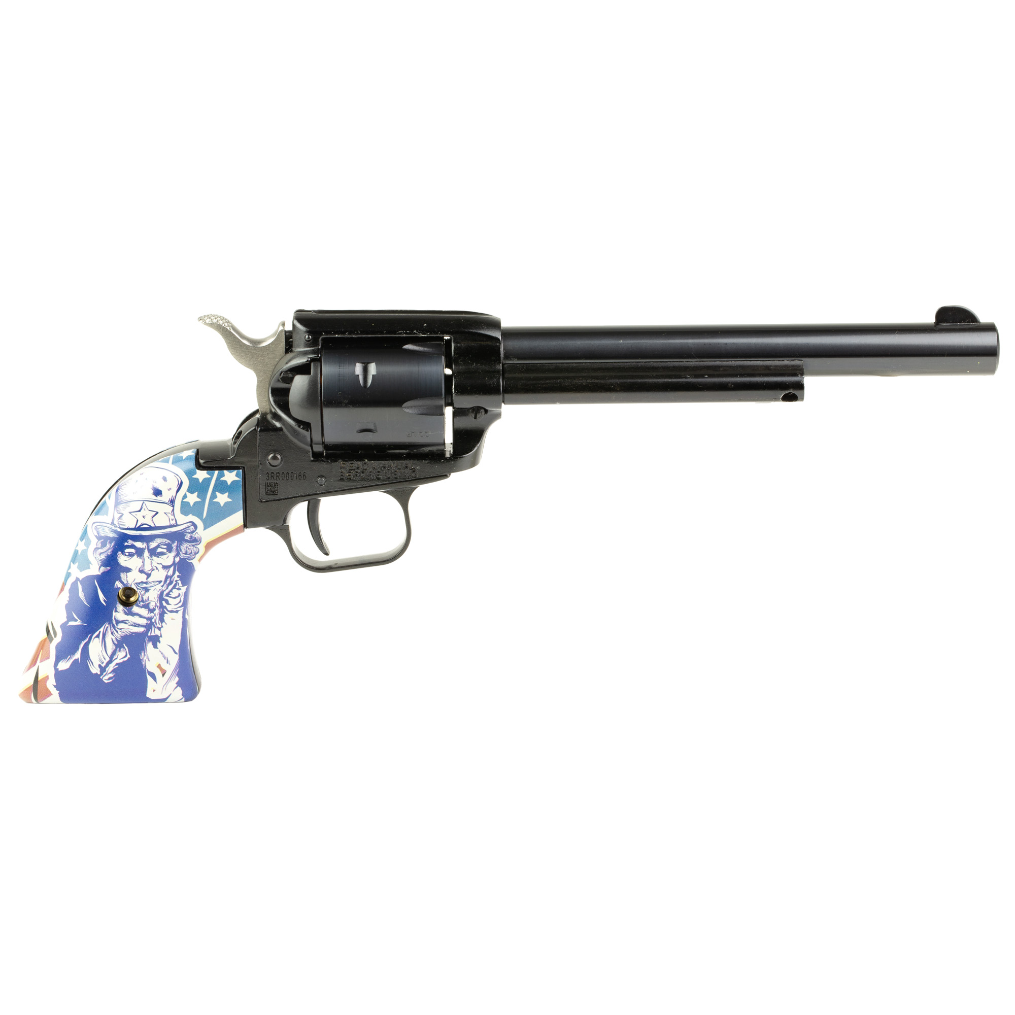 Heritage Rough Rider Pistol 22 LR 6" Black w/Uncle Sam Grips 6 rd.