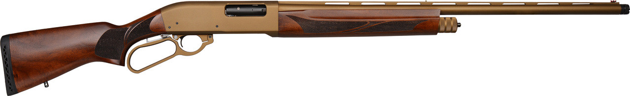 Gforce Arms GFLVR1228WBNZ Refuge  12 Gauge Lever 3" 4+1 28" Burnt Bronze Cerakote Vent Rib Barrel, Burnt Bronze Cerakote Aluminum Alloy Receiver, Fixed Turkish Walnut Stock