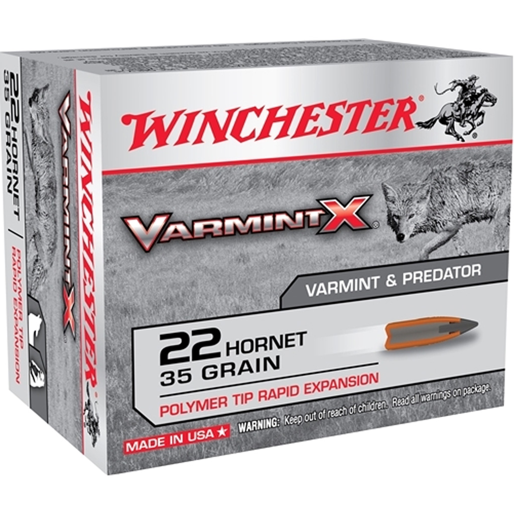 Winchester Varmint X 22 Hornet Varmint Soft Point 35 Grain 20 Rounds