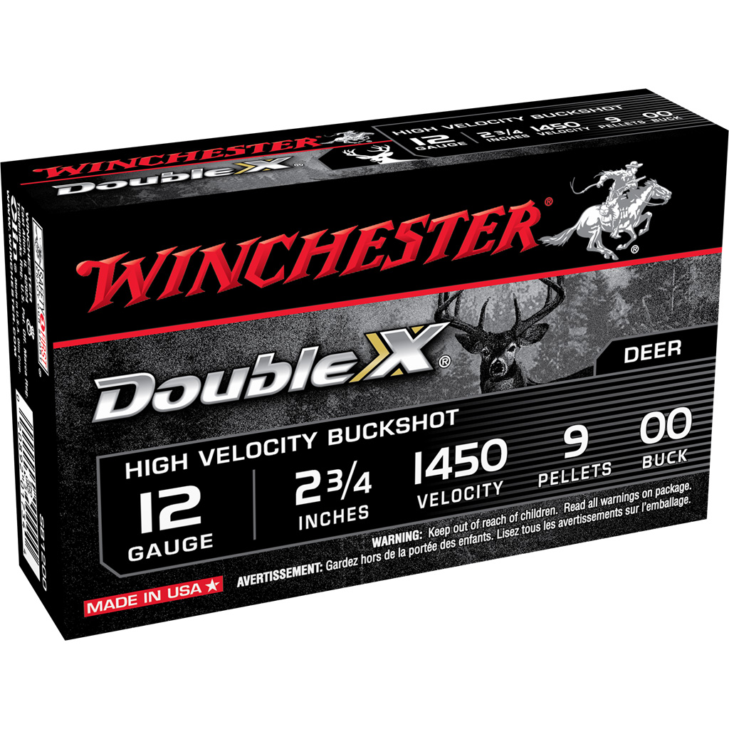Winchester Double X Buckshot 12 Gauge Buckshot 00 5 Rounds