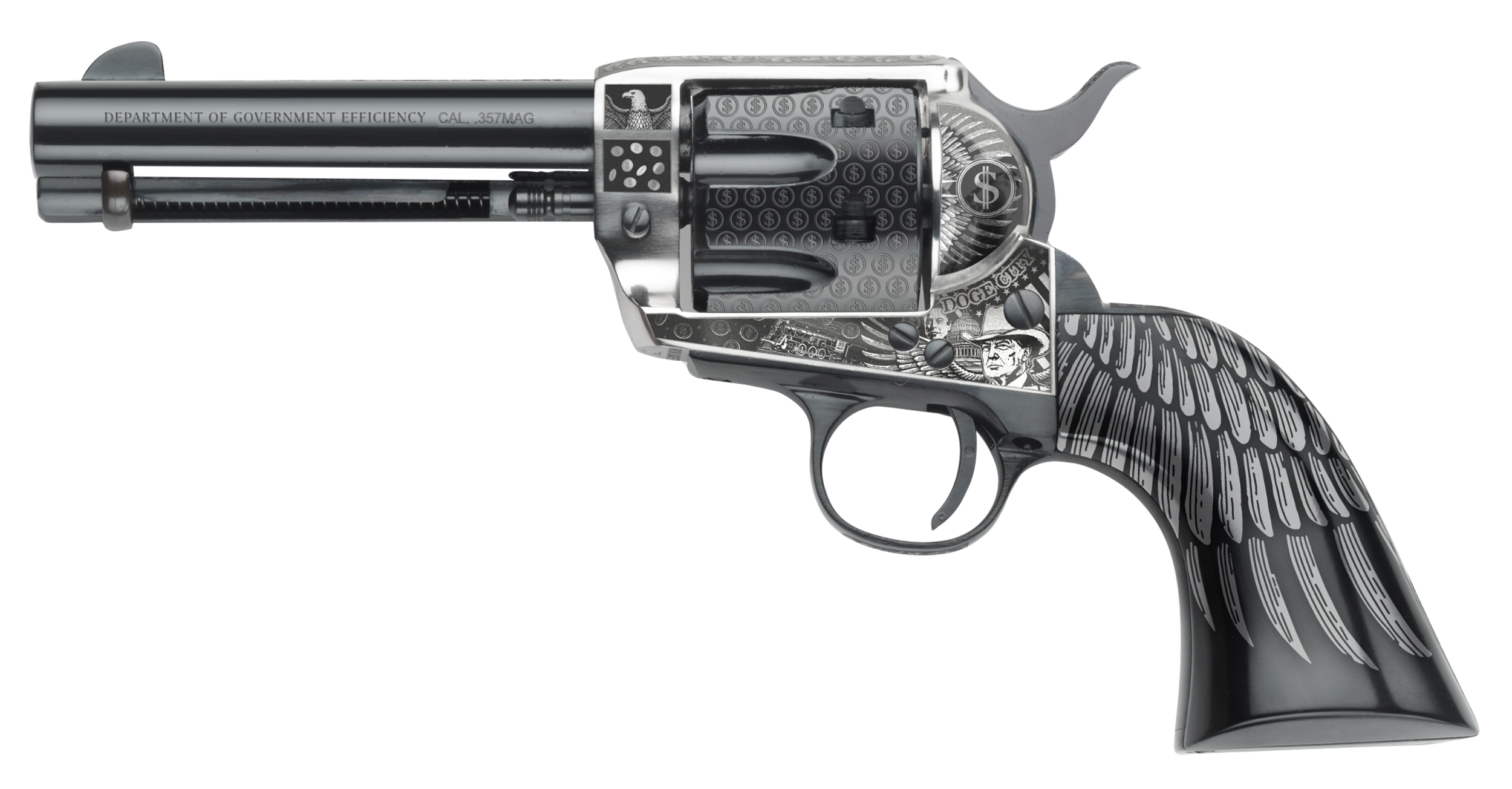 Pietta GW357DOGE434NMB Great Western II D.O.G.E. 357 Mag 4.75"