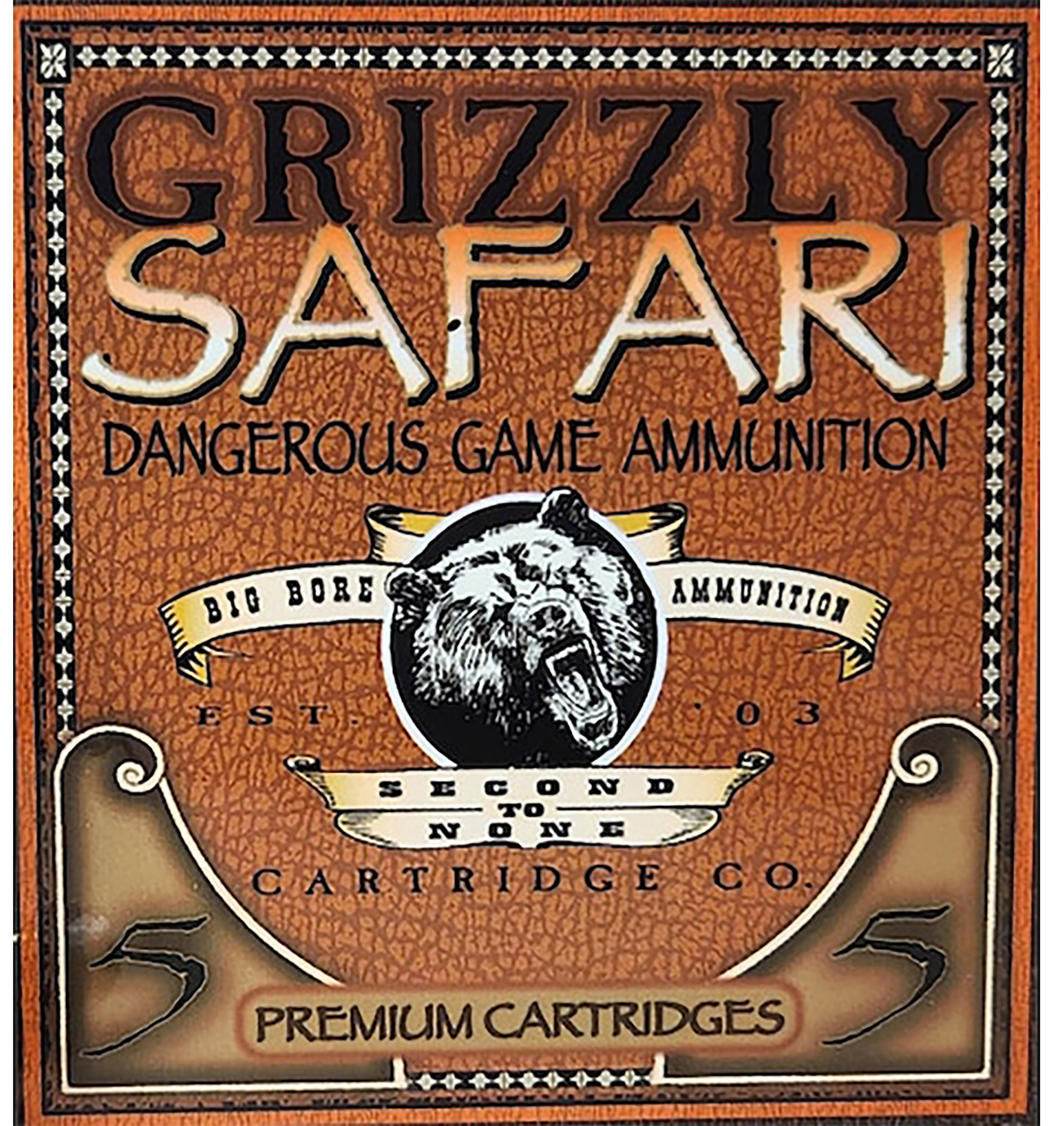 Grizzly Ammo GC458WM5   458WinMag 500gr Solid Brass 5 Per Box/10 Case