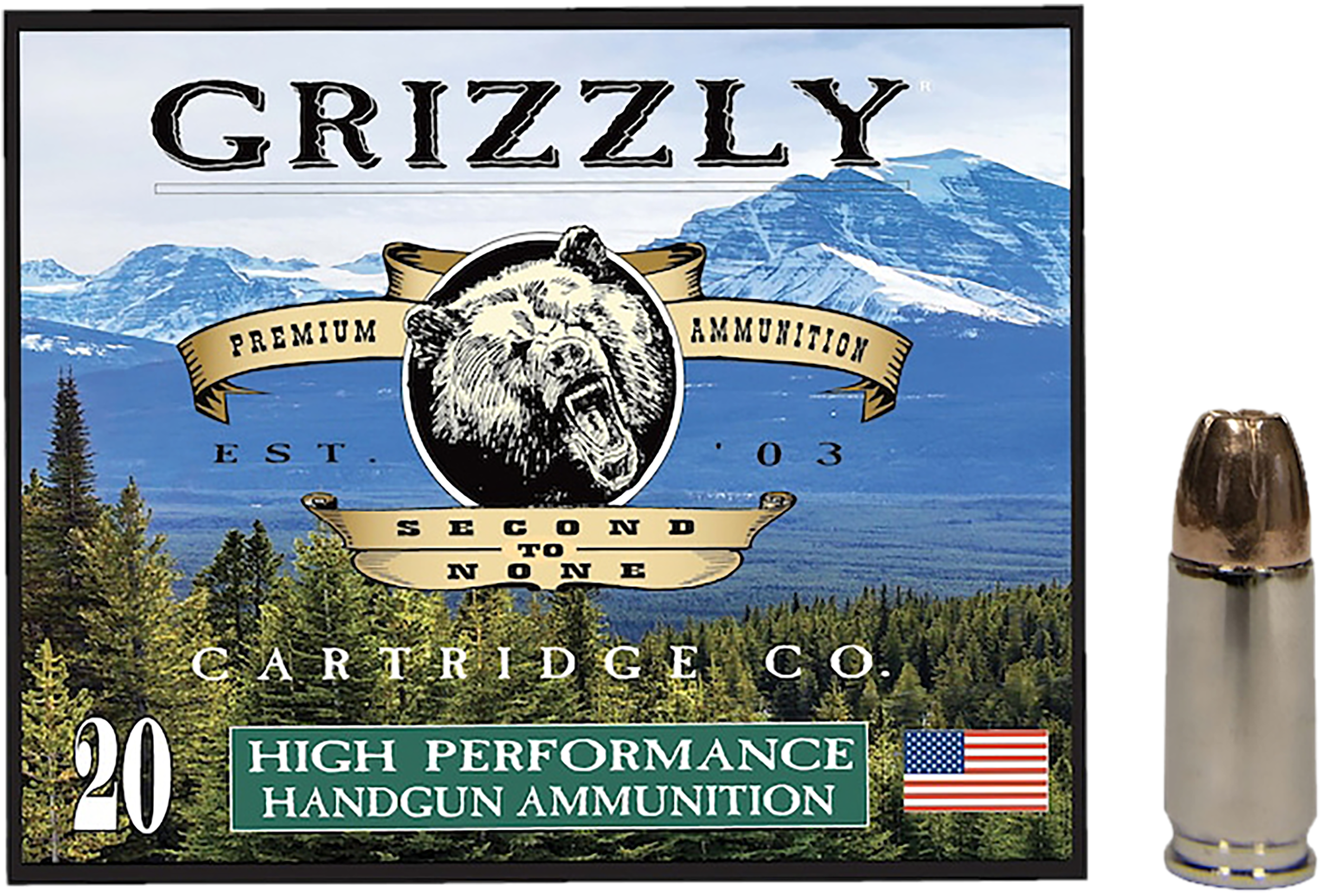 Grizzly Ammo GC9+P+CM10   9mm+P 124gr Jacketed Hollow Point 20 Per Box/10 Case