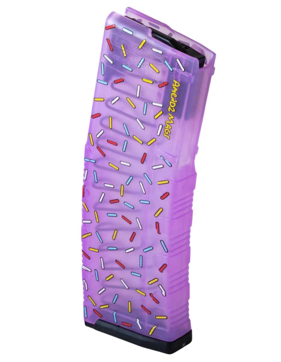 Amend2 MOD-C Sprinkle Donut 30+1 5.56 NATO Magazine Fits AR-15 Pink Sprinkles