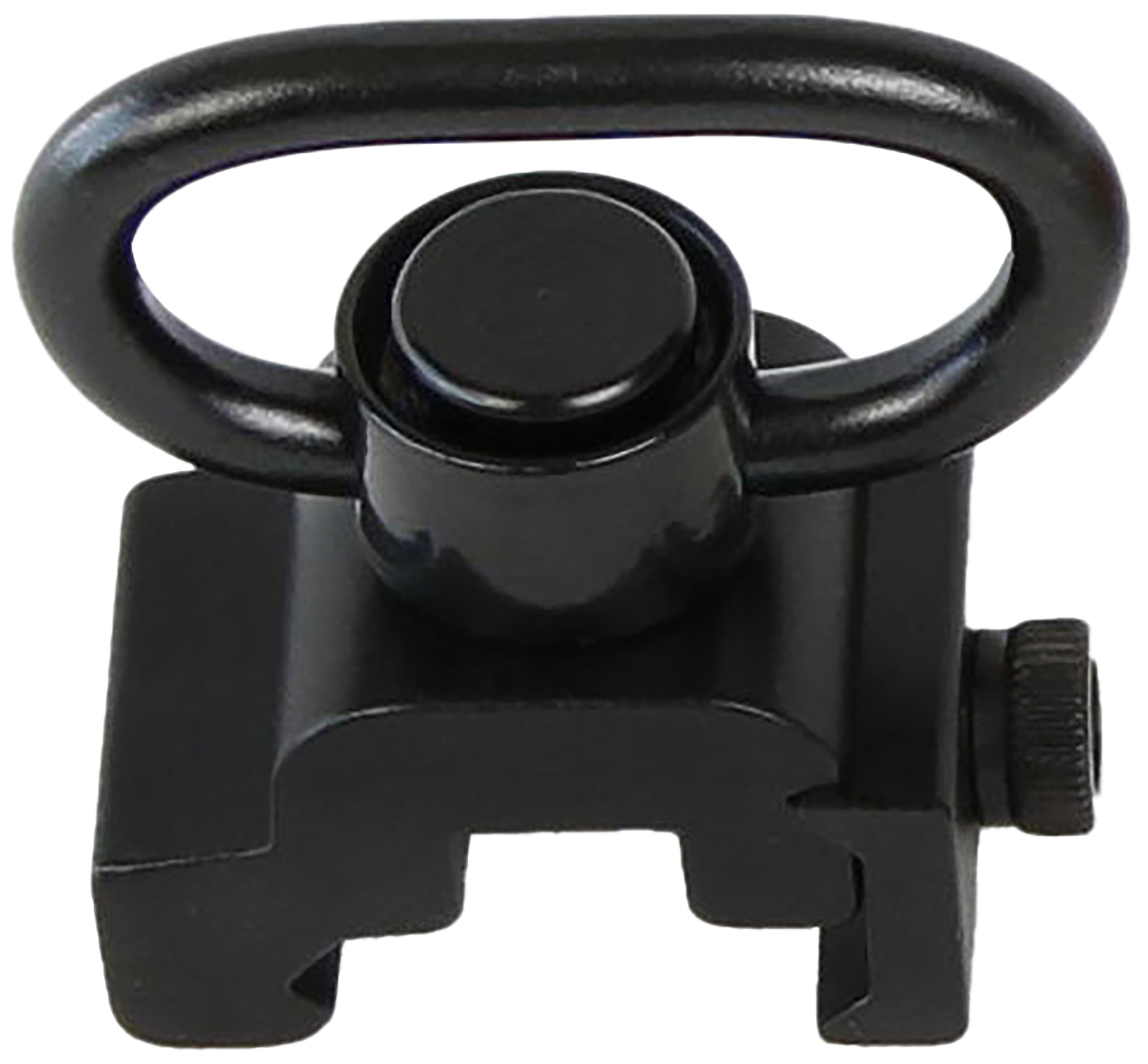 Bulldog BD886 Deluxe Push Button Swivel Black 1.25" Steel QD Rail Mount