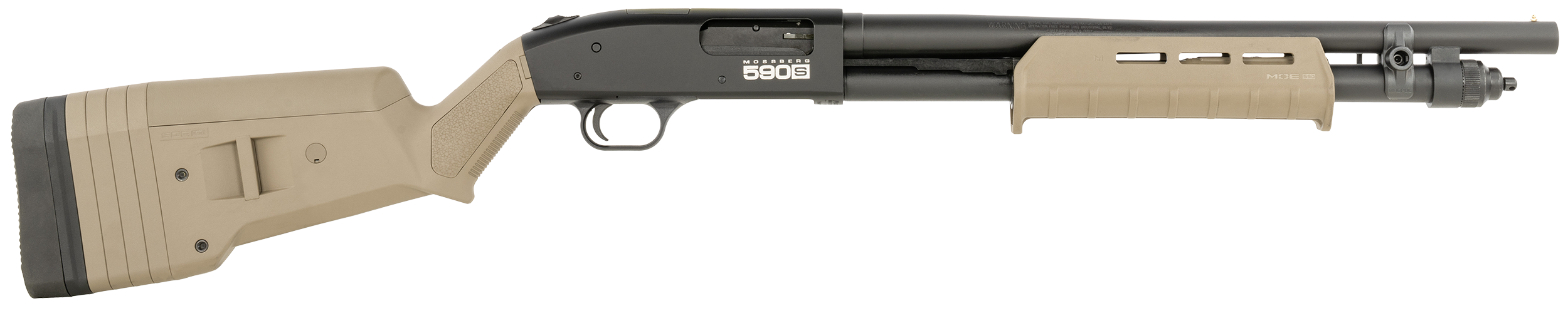 Mossberg 590S 12 Gauge 18.50" 9+1 Drilled & Tapped Receiver Synthetic Stock